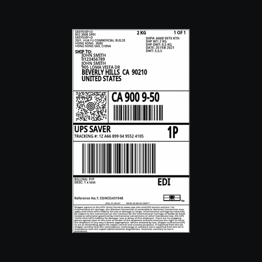 Pre-Paid Shipping Label